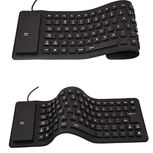 SearchFindOrder Black Portable Mini USB Waterproof Flexible Keyboard