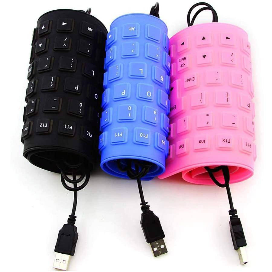 SearchFindOrder Red Portable Mini USB Waterproof Flexible Keyboard