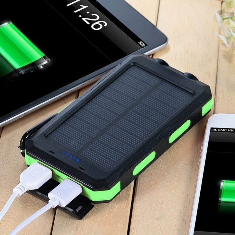 SearchFindOrder 1 Portable Outdoor Solar Powered Waterproof Charger with LED 20000mAh Power Bank Capacity