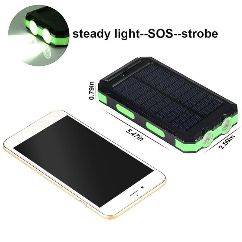 Portable Outdoor Solar Powered Waterproof Charger with LED Light and 20,000mAh Power Bank - Smart Shop (Online Store for wise shoppers) 