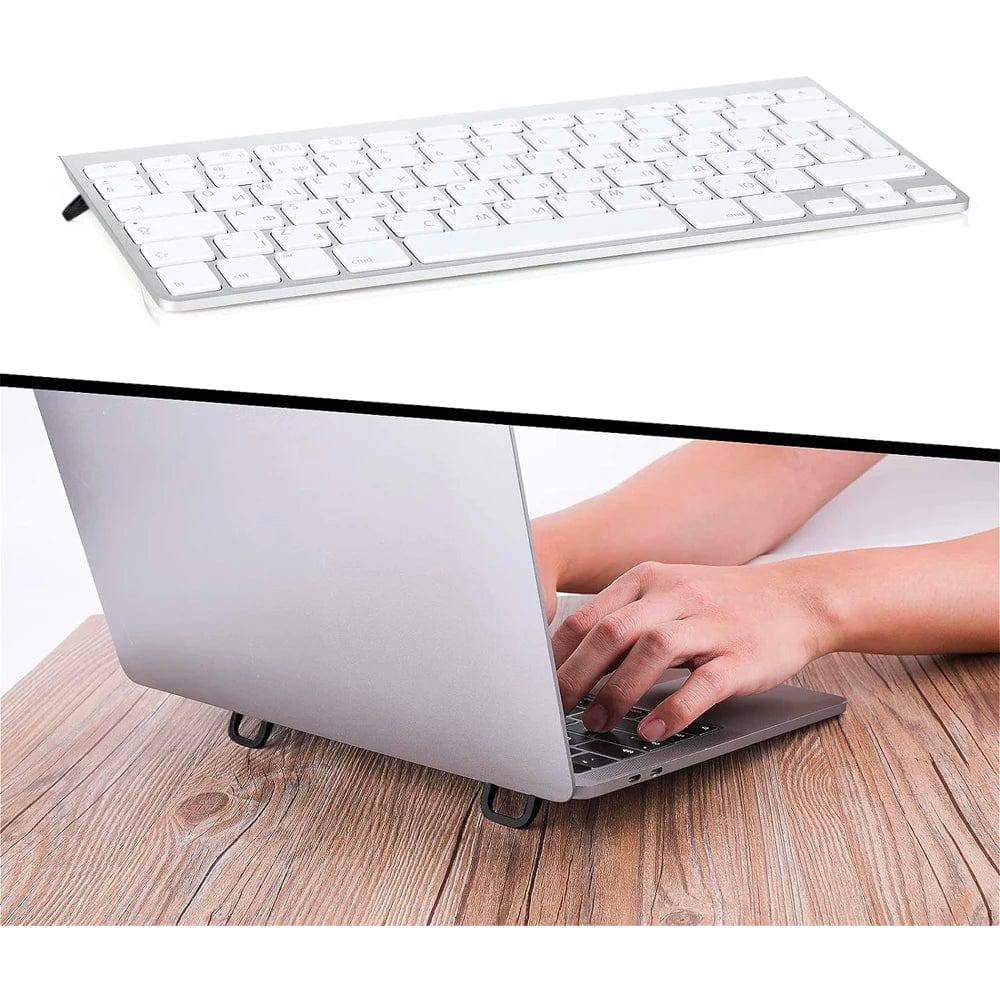 Portable Zinc Alloy Laptop Elevation Stand, Mini Self-Adhesive Invisible Computer Keyboard Feet for Desk, Compatible with MacBook - Smart Shop (Online Store for wise shoppers) 