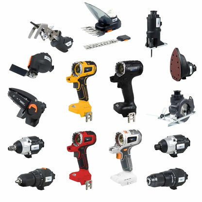 SearchFindOrder KIT9 / CN Power Pro 12-in-1 Ultimate Tool Combo Drill, Chainsaw, Saw, and More