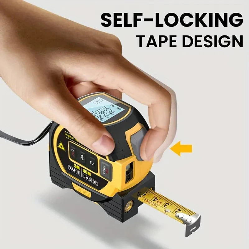 SearchFindOrder 40m Precision 3-in-1 Laser Tape Measure