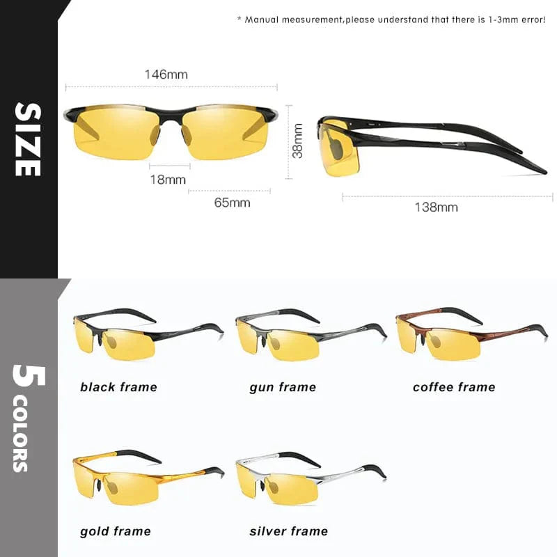 SearchFindOrder Coffee frame-yellow / LIOUMO Premium Polarized Vision Sunglasses