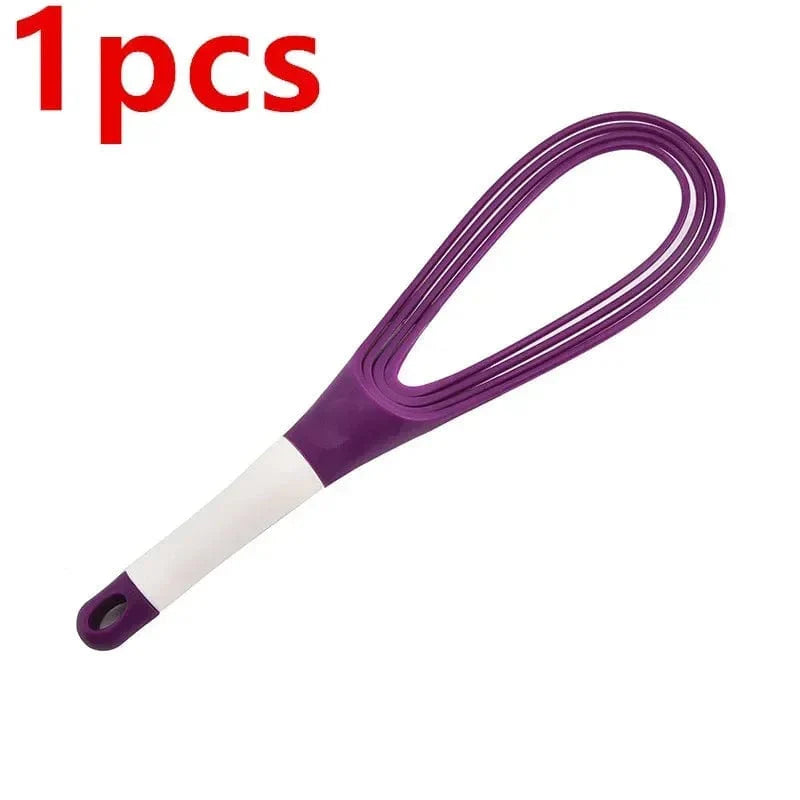 SearchFindOrder yellow-3pcs Flexible Silicone Twist and Fold Whisk