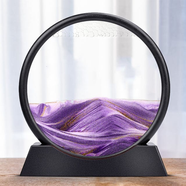 SearchFindOrder Purple / 7 inch 3D Hourglass Moving Sand Art Decor