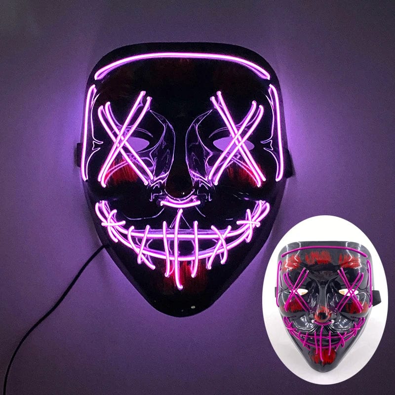 SearchFindOrder Pink LED Light-Up Halloween Mask