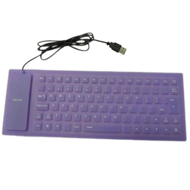 SearchFindOrder Blue Portable Mini USB Waterproof Flexible Keyboard