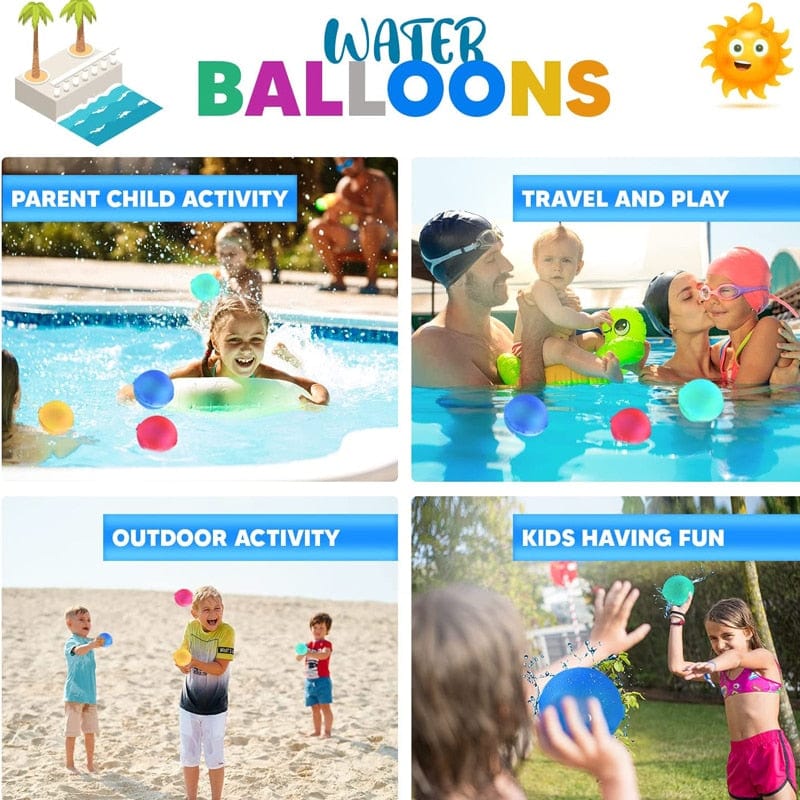 Reusable Magnetic Water Balloons, Self-Sealing Quick Fill Water Balls