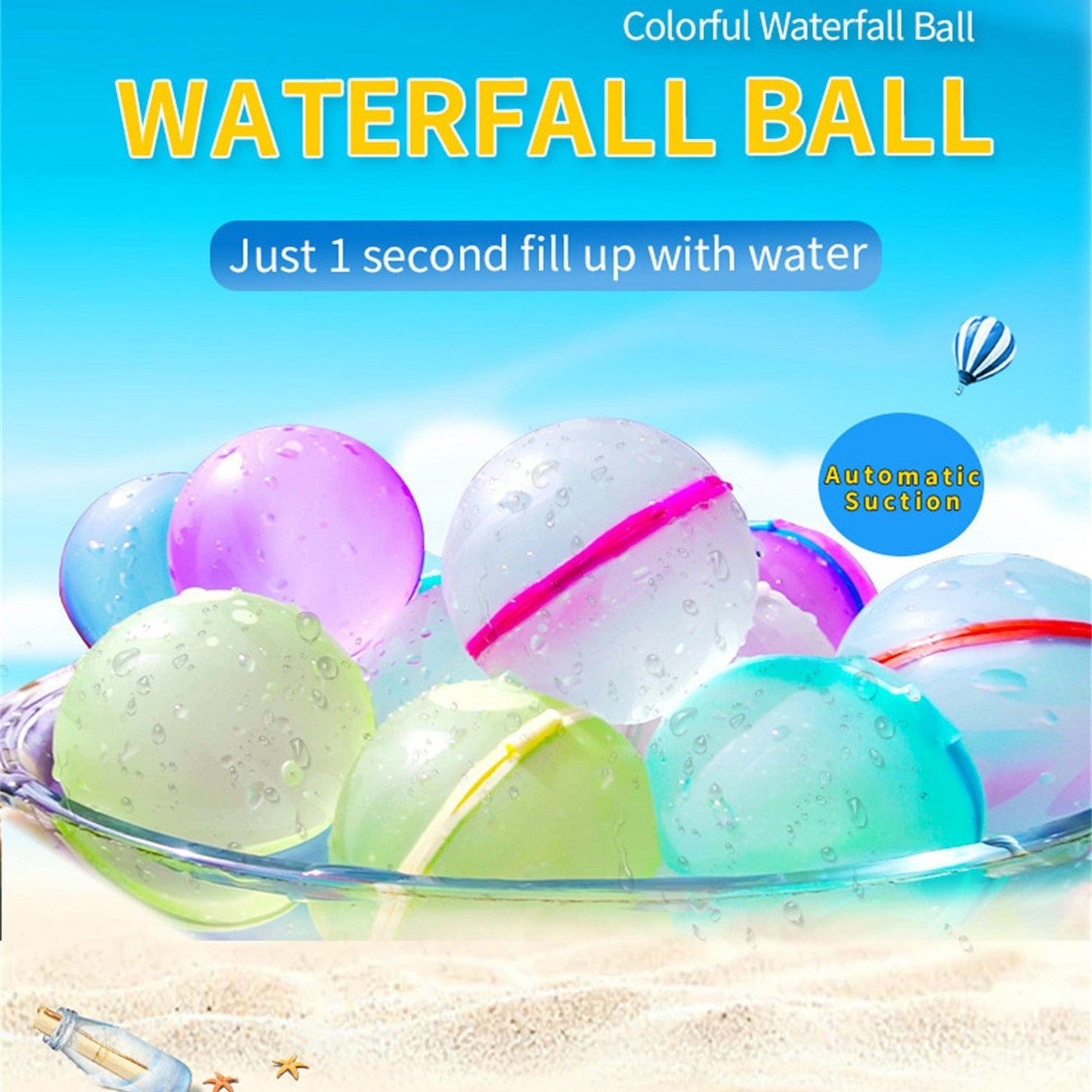 Reusable Magnetic Water Balloons, Self-Sealing Quick Fill Water Balls