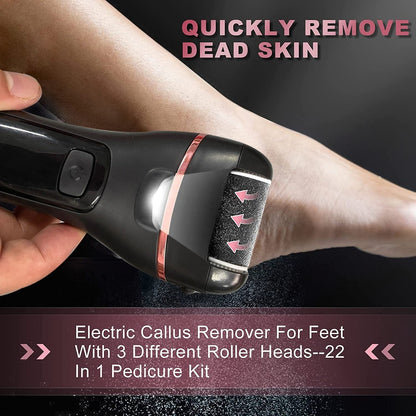 Rechargeable Electric Foot File Callus Remover Kit