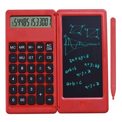 SearchFindOrder White 6 inch Portable and Folding Calculator with Writing Tablet