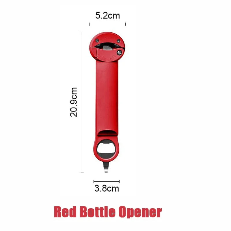 Adjustable Multifunctional Stainless-Steel Retractable Bottle, Jar, and Can Opener