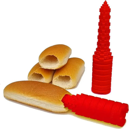 Perfect Hot Dog and Sausage Bun Driller, Ideal Bread Corer for BBQ and Grilling, Fits Brats and Other Sausages