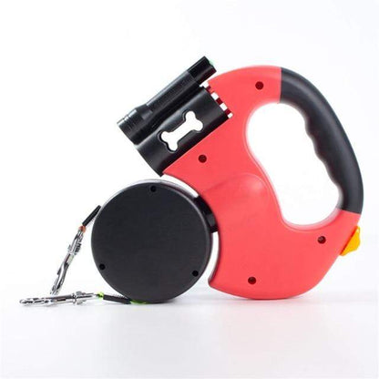 Retractable Dual Dog Leash with Built-in Poop Bag Dispenser and LED Light - Smart Shop (Online Store for wise shoppers) 