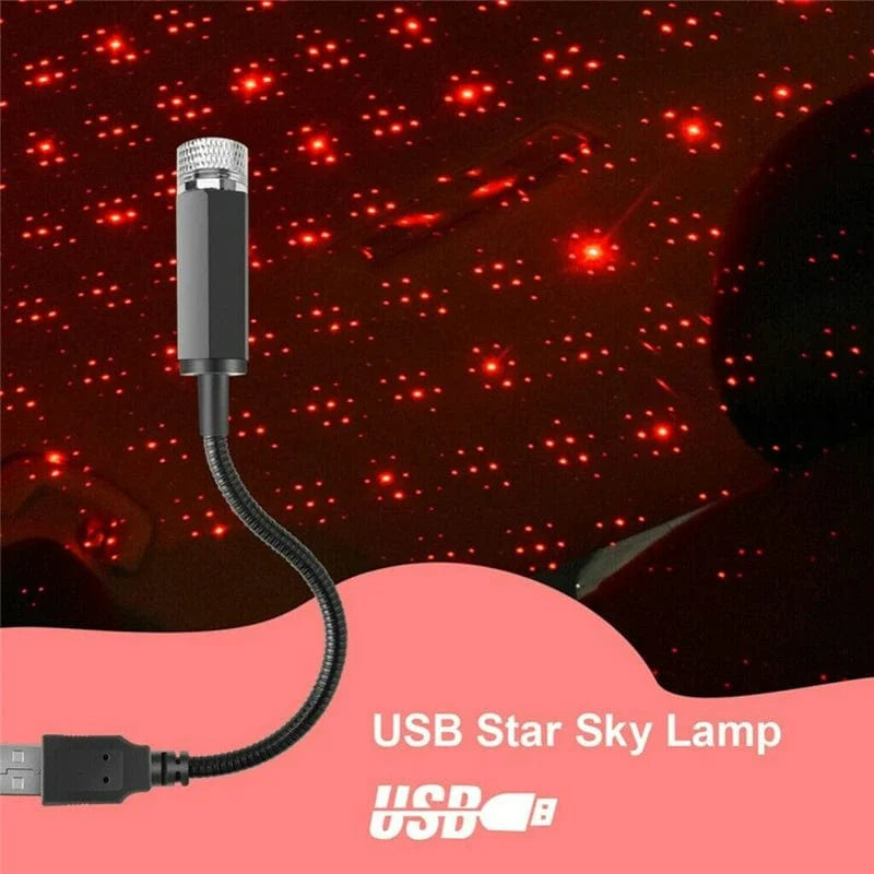 USB LED Interior Car Ceiling Star Night Light