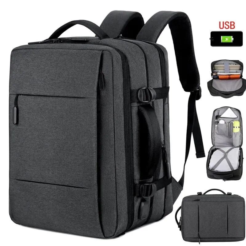 SearchFindOrder black Refined Voyager Elite Expandable Backpack