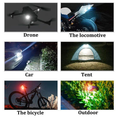 LED Anti-Collision Lights with Remote Control, USB Rechargeable Flashing Lights, Wireless LED Strobe Lights for Car, Motorcycle, Bike, Scooter, Drone, Emergency Warning Signal Lights