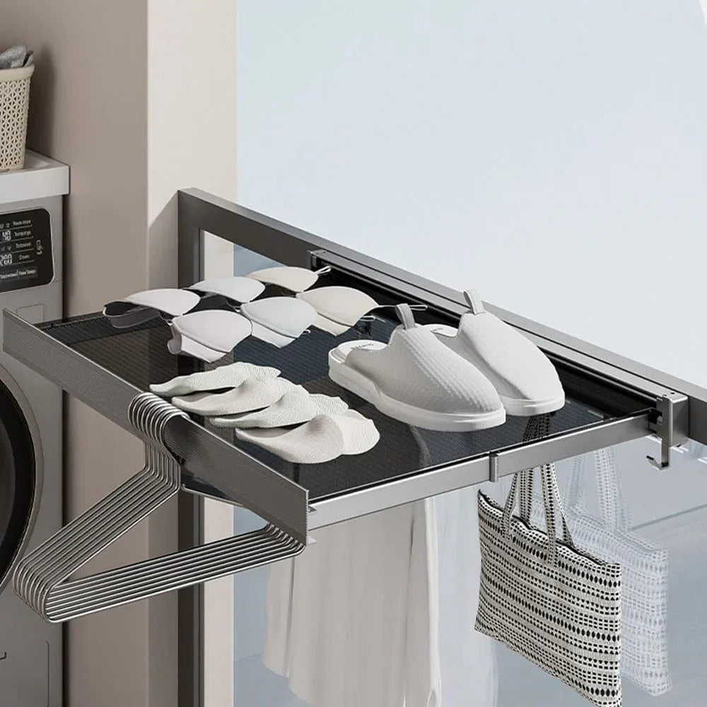 SearchFindOrder White / Long Retractable Laundry Drying Rack