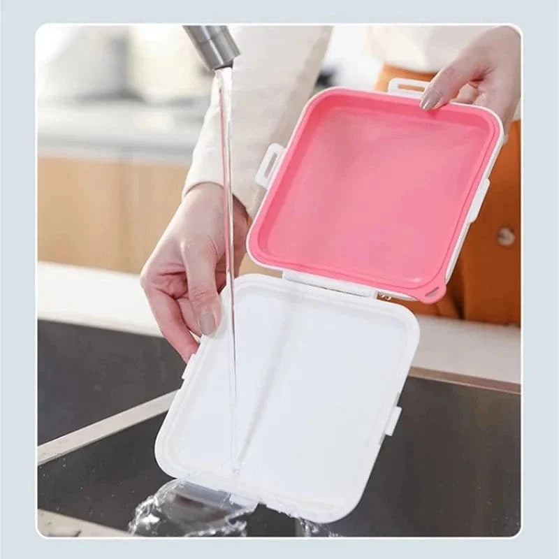 Reusable Microwavable Silicone Lunch Box