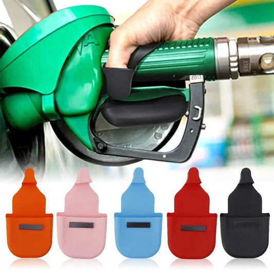 SearchFindOrder Blue 1pcs Reusable Silicone Gas Pump Gloves: Wear-resistant, Anti-Dirt, Hidden Magnetic, Auto Supplies