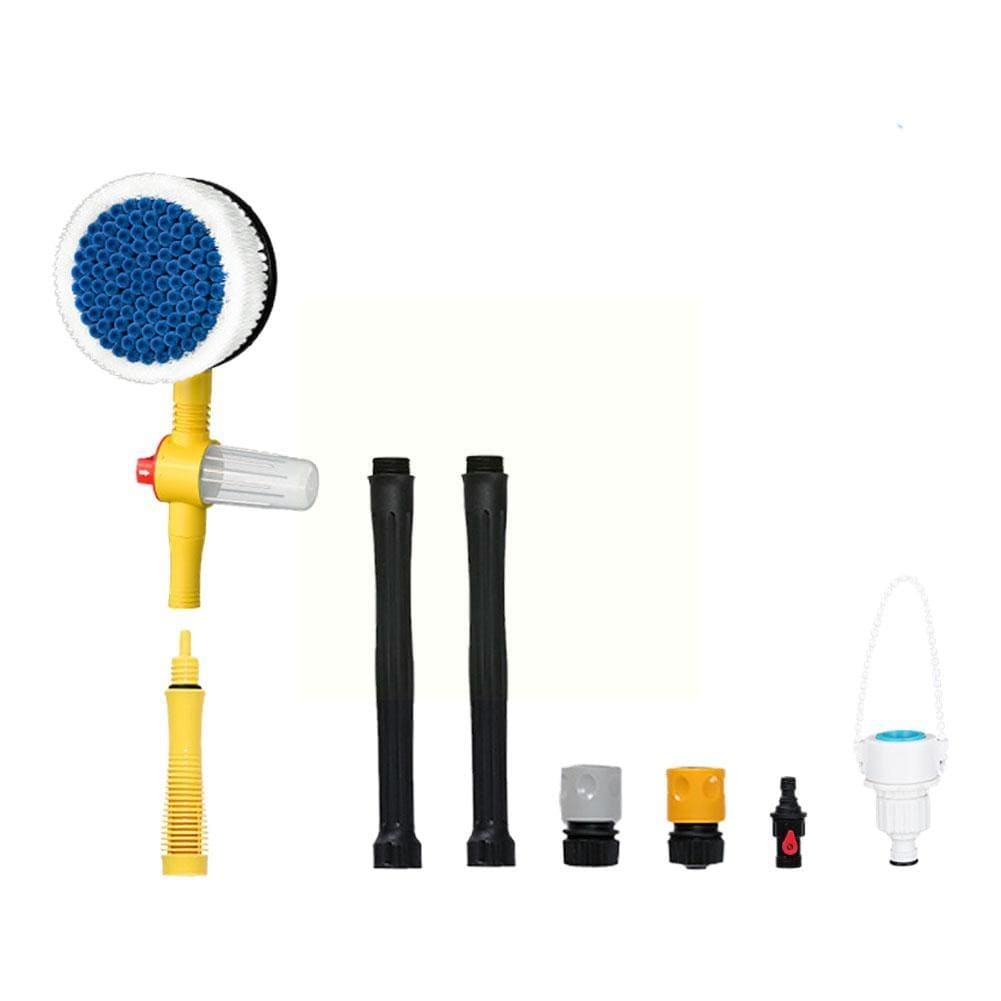 360° Rotating Microfiber Car Wash Brush Kit with Extendable and Detachable Scrub, Garden Hose Spray Nozzle Gun for Home and Garden Cleaning