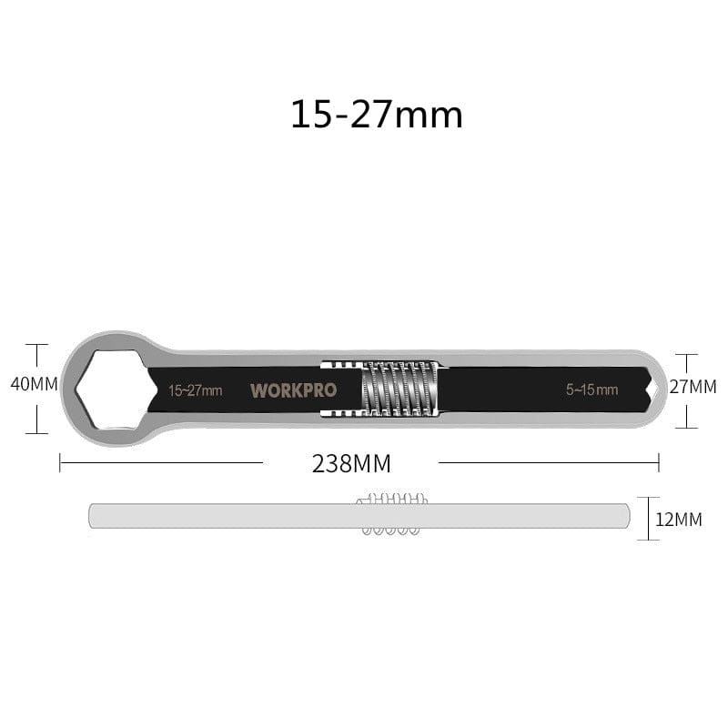 Adjustable Double-Head Torx and Hex Wrench