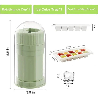 SearchFindOrder Green-without lid Rotating Ice Cube Maker