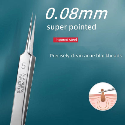 Professional Stainless-Steel Blackhead and Pimple Remover Kit (8 Pieces)