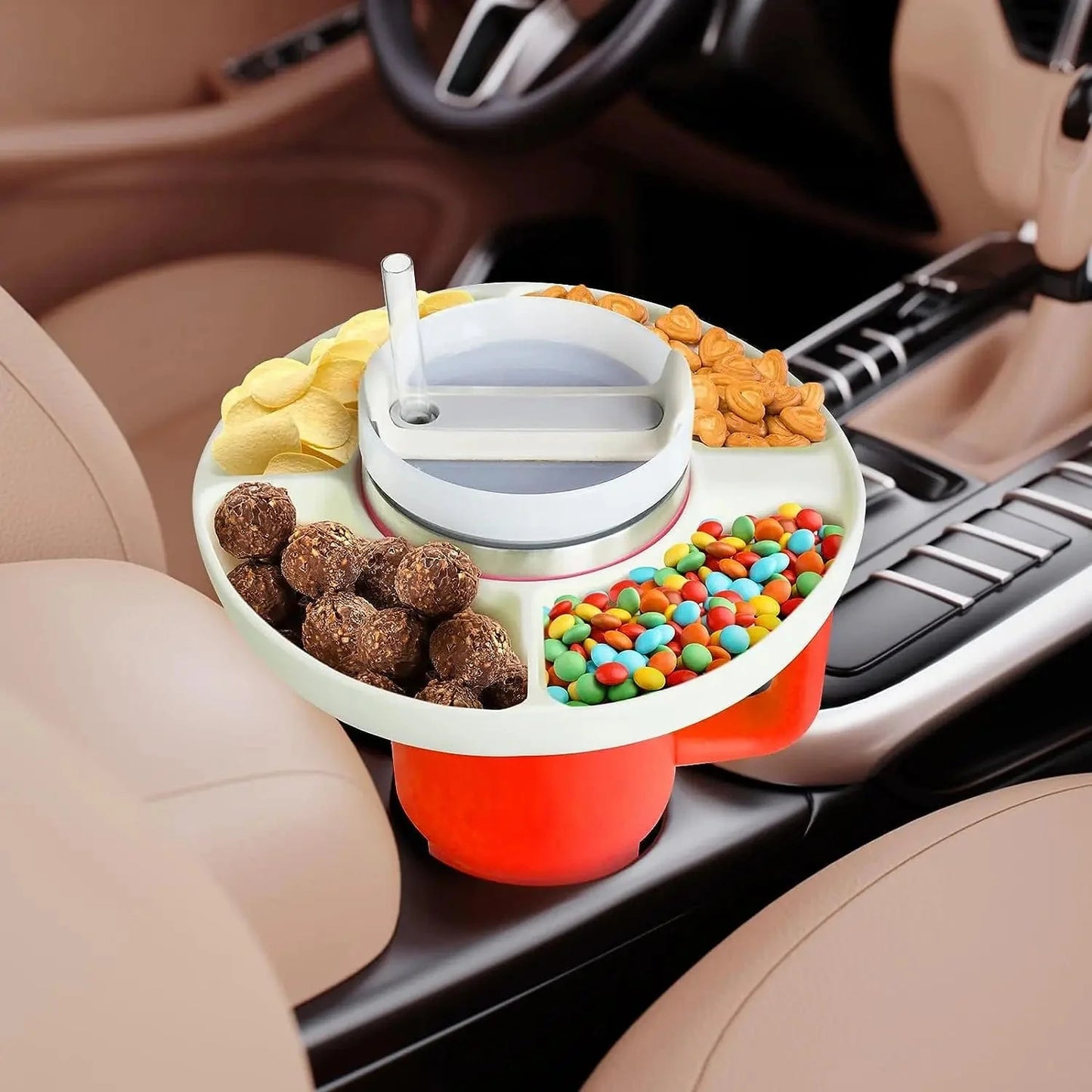 SearchFindOrder beige Silicone Stanley Cup Snack Bowl