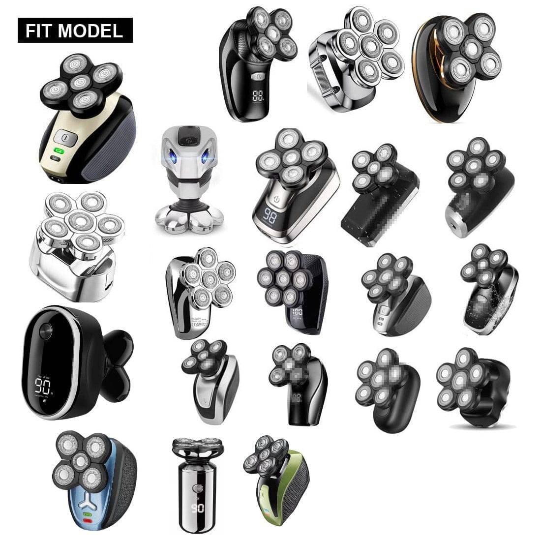 Silver Electric Shaver with 6 Blades Replacement Head - Smart Shop (Online Store for wise shoppers) 