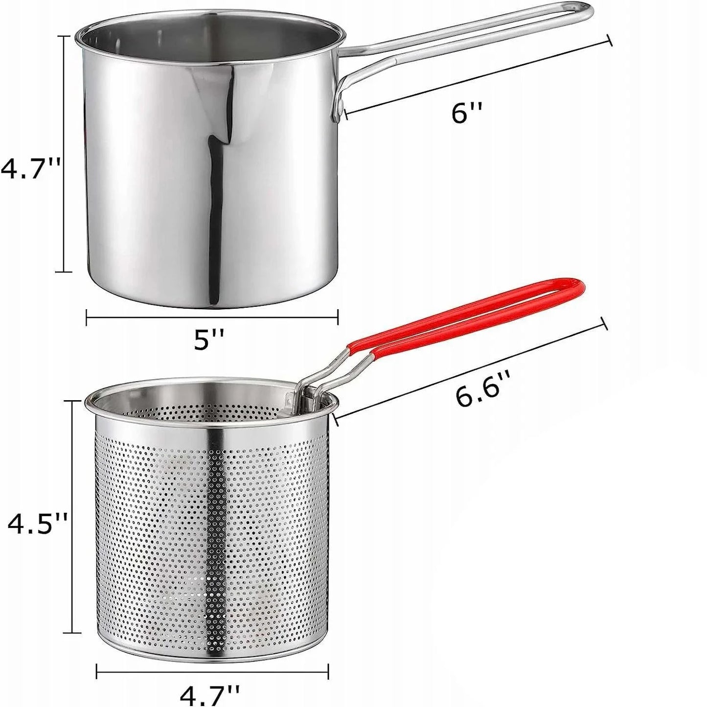 Kitchen Deep Frying Pot 304 Stainless Steel