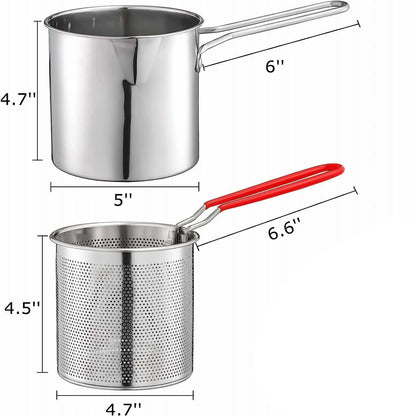 Kitchen Deep Frying Pot 304 Stainless Steel