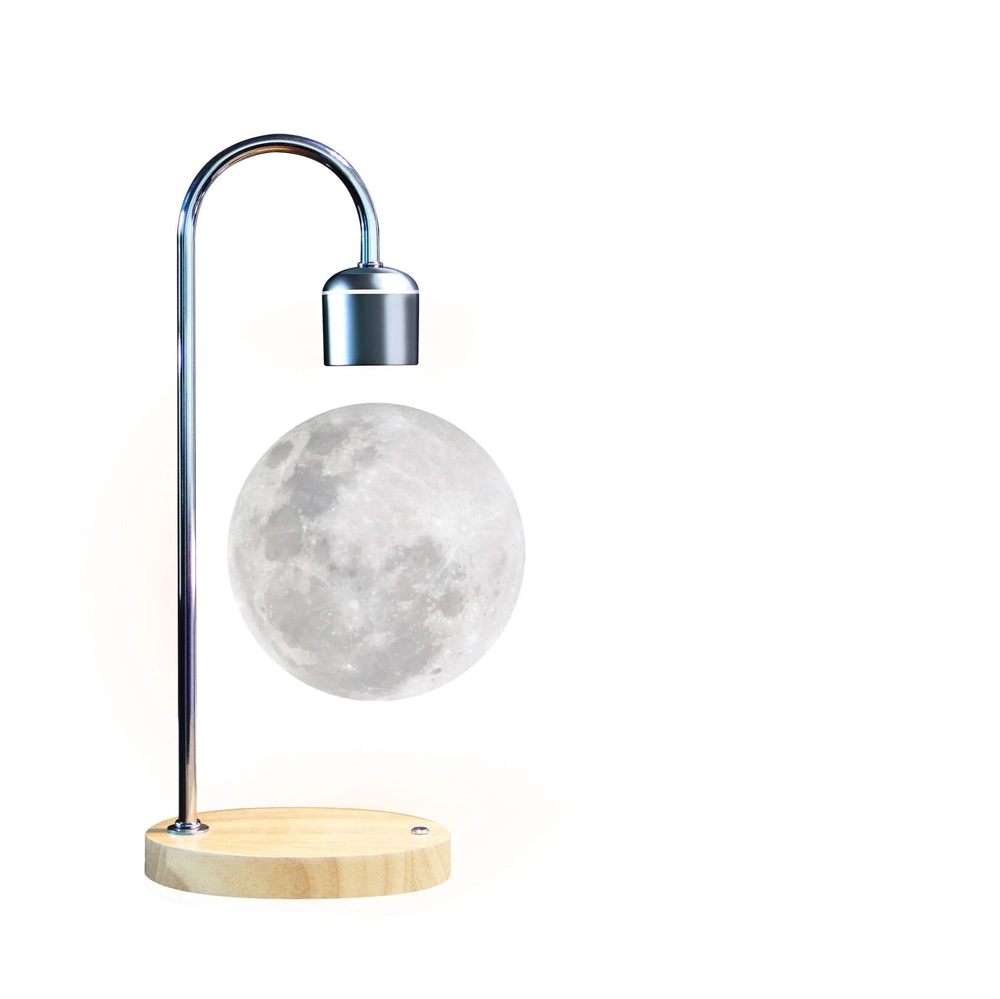 SearchFindOrder Silver Moon / Wireless charging / EU Levitating Moon Night Light & Mobile Charger