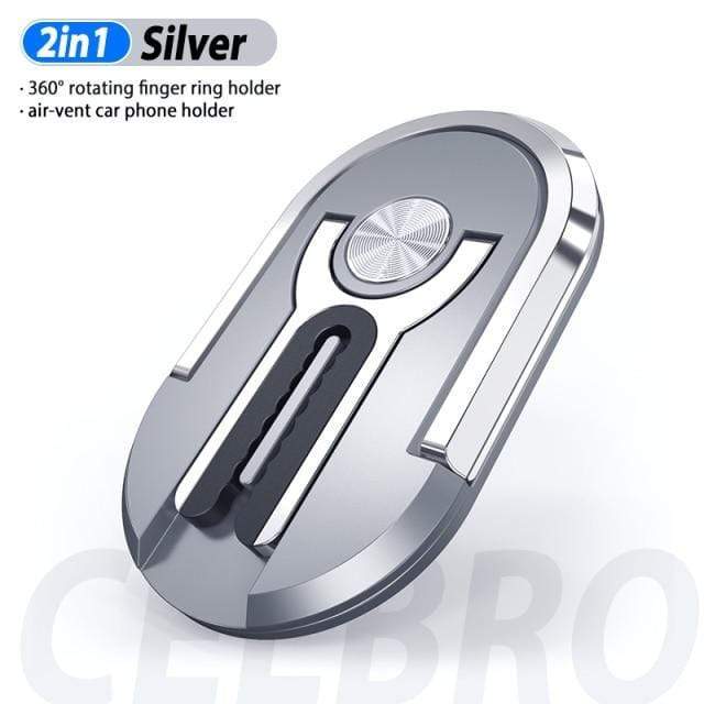 SearchFindOrder Black Multifunction Ring Kickstand & Mobile Car Vent Holder