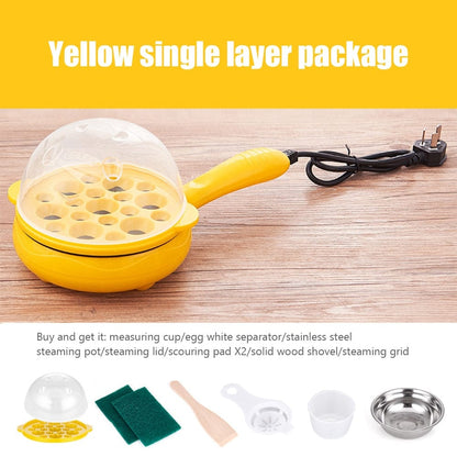 SearchFindOrder Two layers / US Multifunctional Mini Electric Non-Stick Cooker for Eggs, Omelettes, Pancakes, Steaks & More