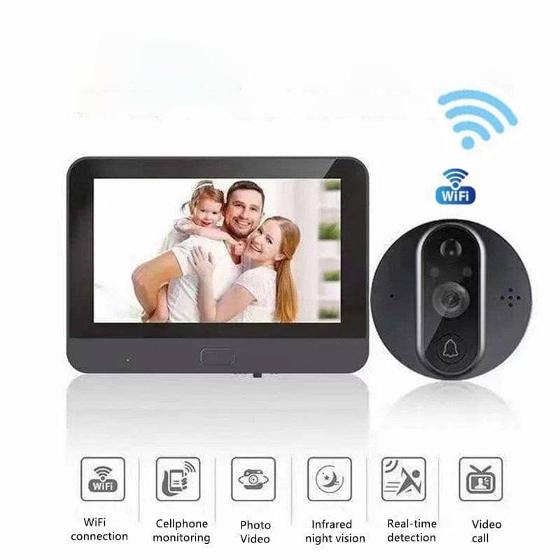 Smart Wi-Fi Intercom Doorbell and Door Peephole Digital Camera with a 4.3 Inch 1080p LCD HD Viewer - Smart Shop (Online Store for wise shoppers) 