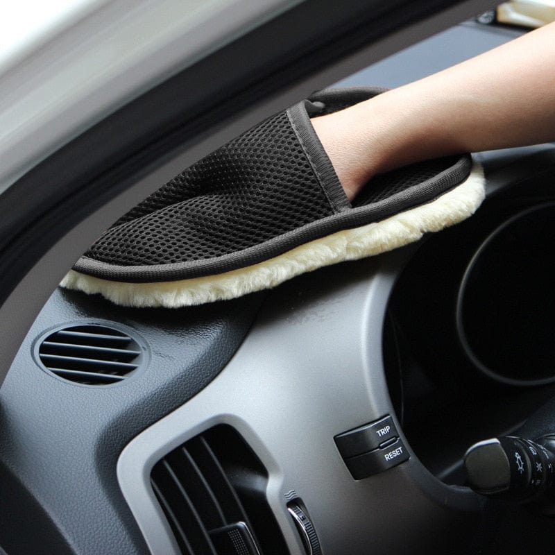 Soft Wool Car Cleaning Glove