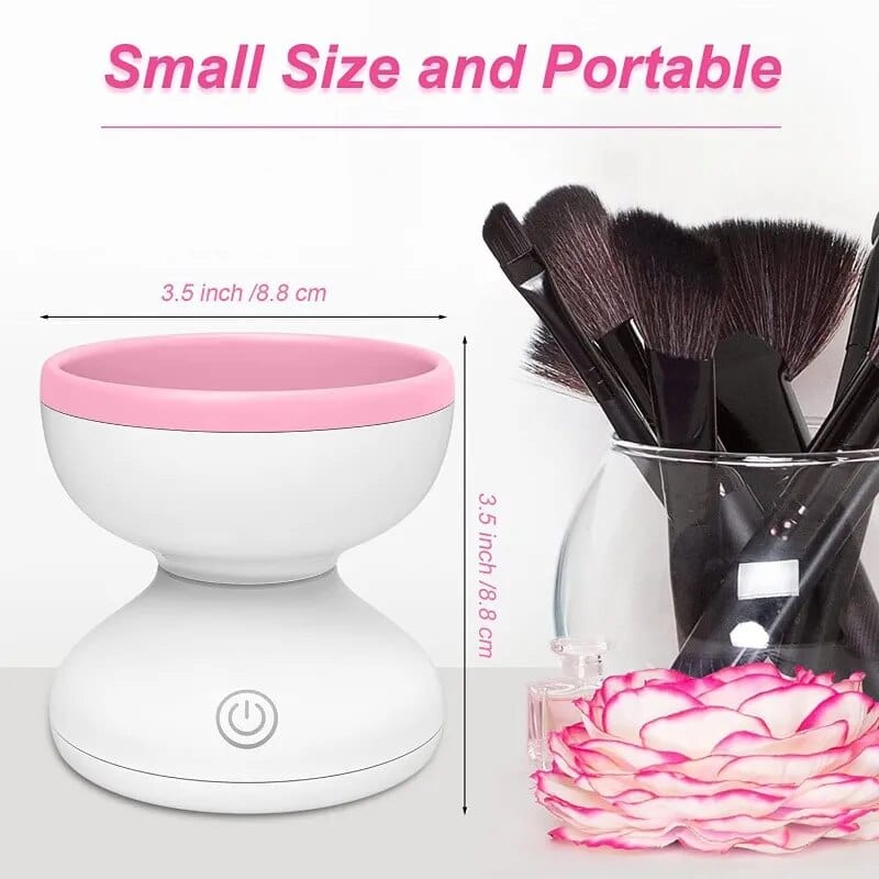 Electric Makeup Brush Cleaner Machine, Portable Automatic USB Cosmetic Brushes Cleaner for All Size Beauty Makeup Brush Set, Liquid Foundation, Contour, Eyeshadow, Blush Brush