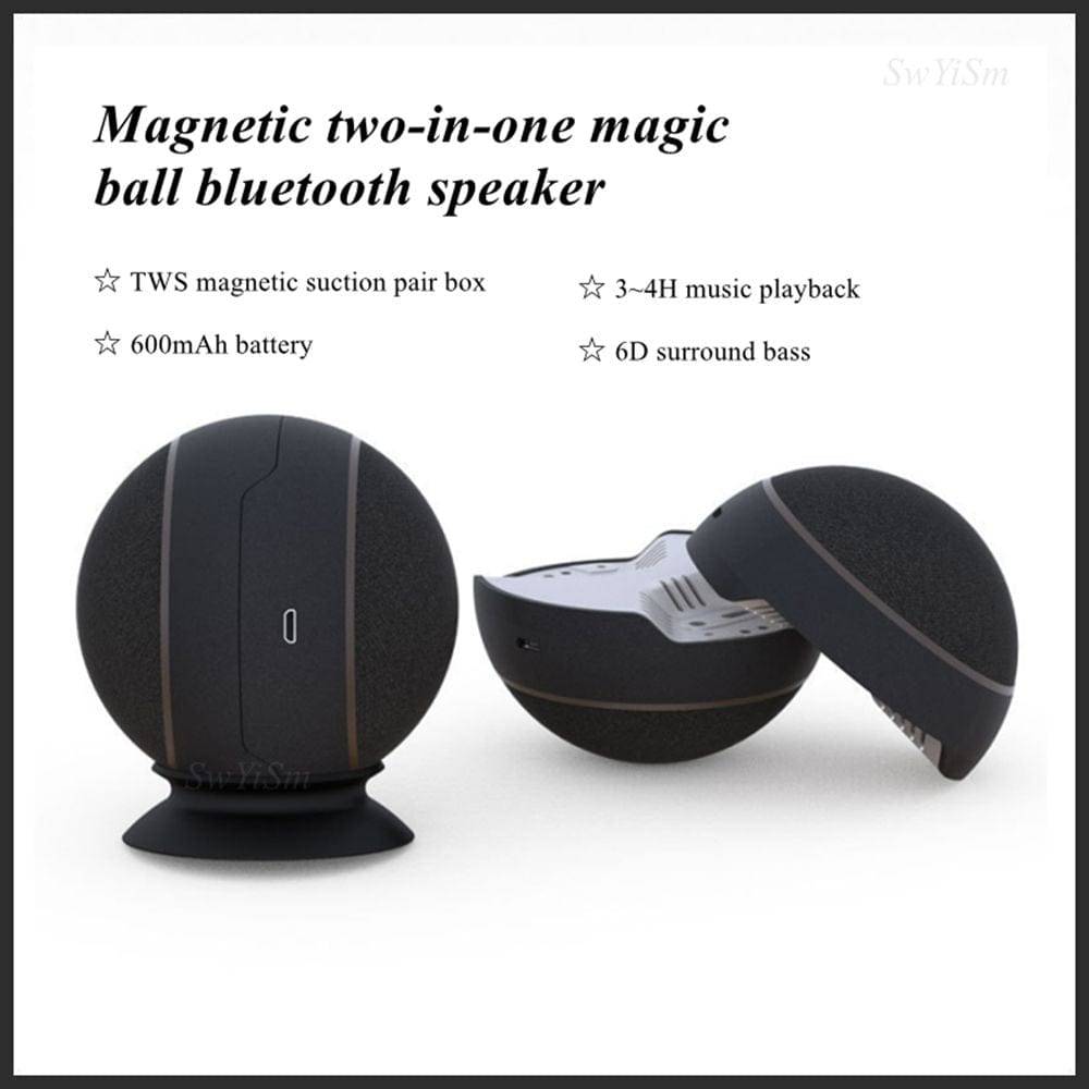 2-in-1 Smart Magnetic Spherical Wireless Bluetooth Stereo Speaker - Smart Shop (Online Store for wise shoppers) 