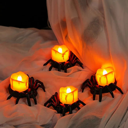 SearchFindOrder Orange-spider Spooky Glow Halloween Spider Candlelight Delight