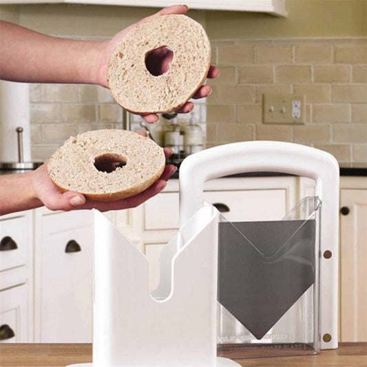 SearchFindOrder Stainless Steel Bagel Slicer