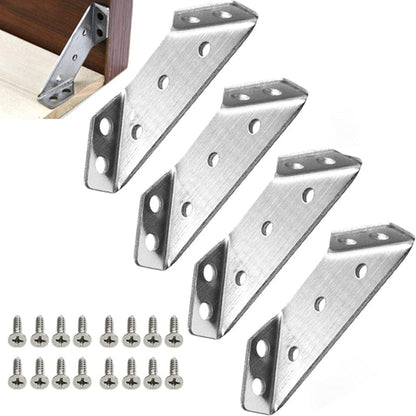 SearchFindOrder Stainless Steel Corner Connections For Furniture (4 Pieces)