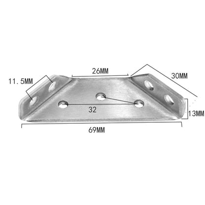 Stainless Steel Multifunctional 3-Sided Corner Brace Connector (4 Pieces)