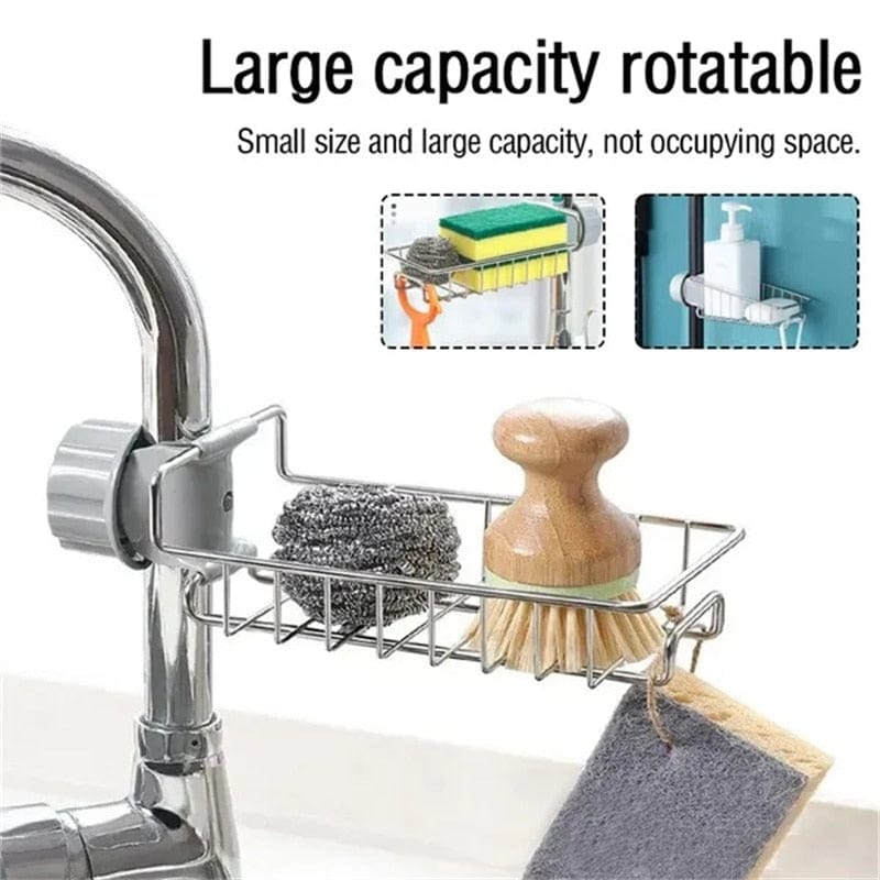 Stainless Steel Faucet Storage Rack