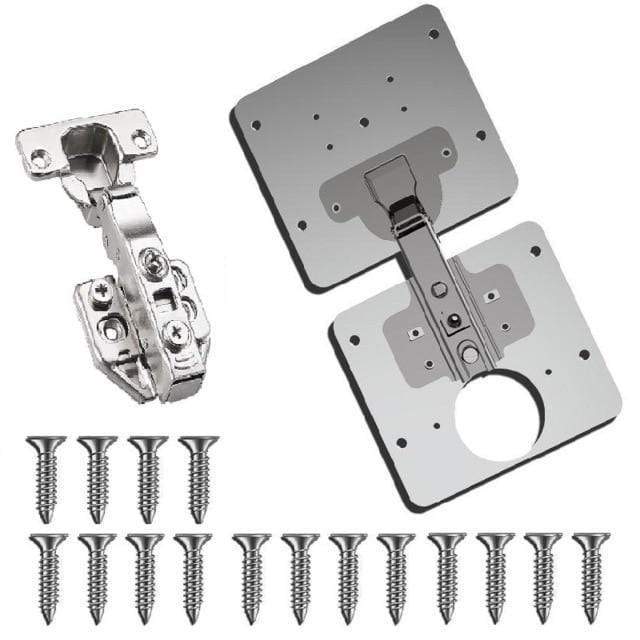 Stainless Steel Plate Hinge Repair Kit (4 Piece Set)