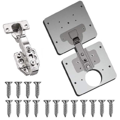 Stainless Steel Plate Hinge Repair Kit (4 Piece Set)