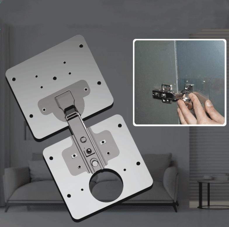 SearchFindOrder Stainless Steel Plate Hinge Repair Kit (4 Piece Set)