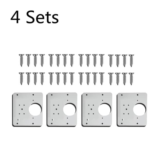 Stainless Steel Plate Hinge Repair Kit (4 Piece Set)