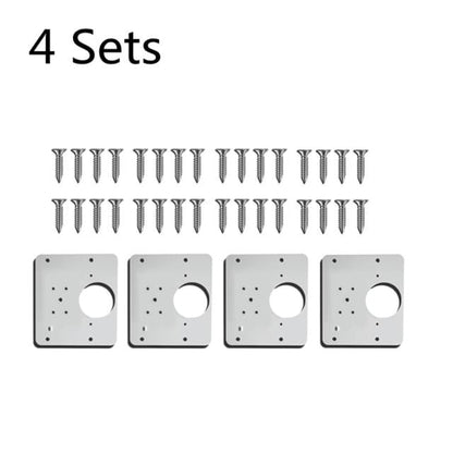 Stainless Steel Plate Hinge Repair Kit (4 Piece Set)